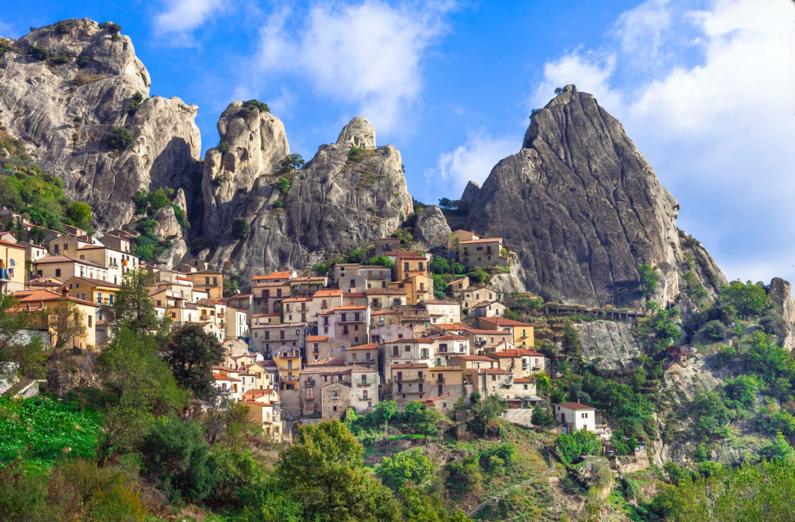 Lost in the mountains village of Castelmezzano , Basilicata, Italy