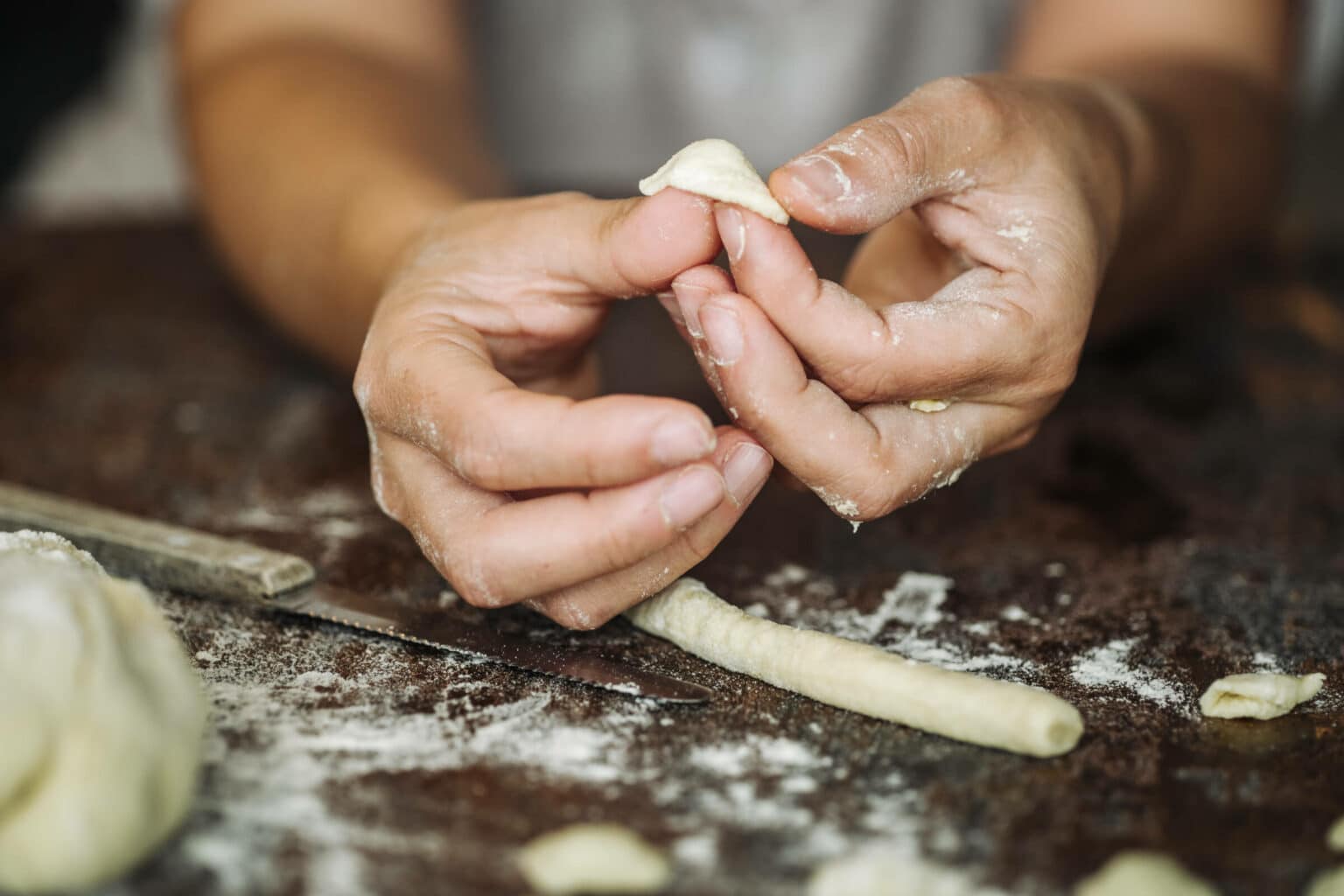 Fresh hand made typical Orecchiette pasta, Puglia, Italy