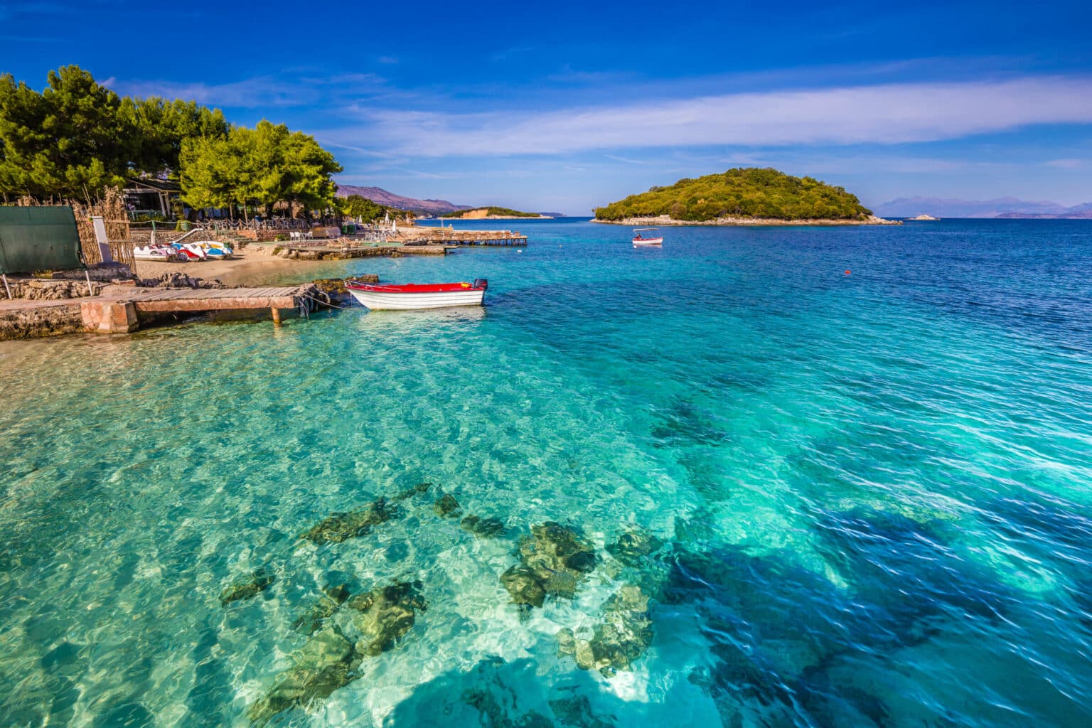 Beatiful beach, Butrint National Park, Albania