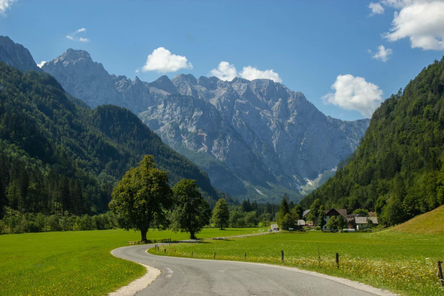 Summer View of The Logar Valley in Kamnik Mountains, Slovenia