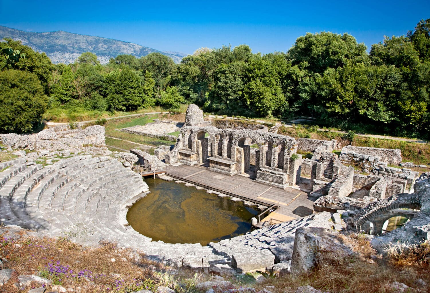 Butrint Archeological site. UNESCO World Heritage list. Albania