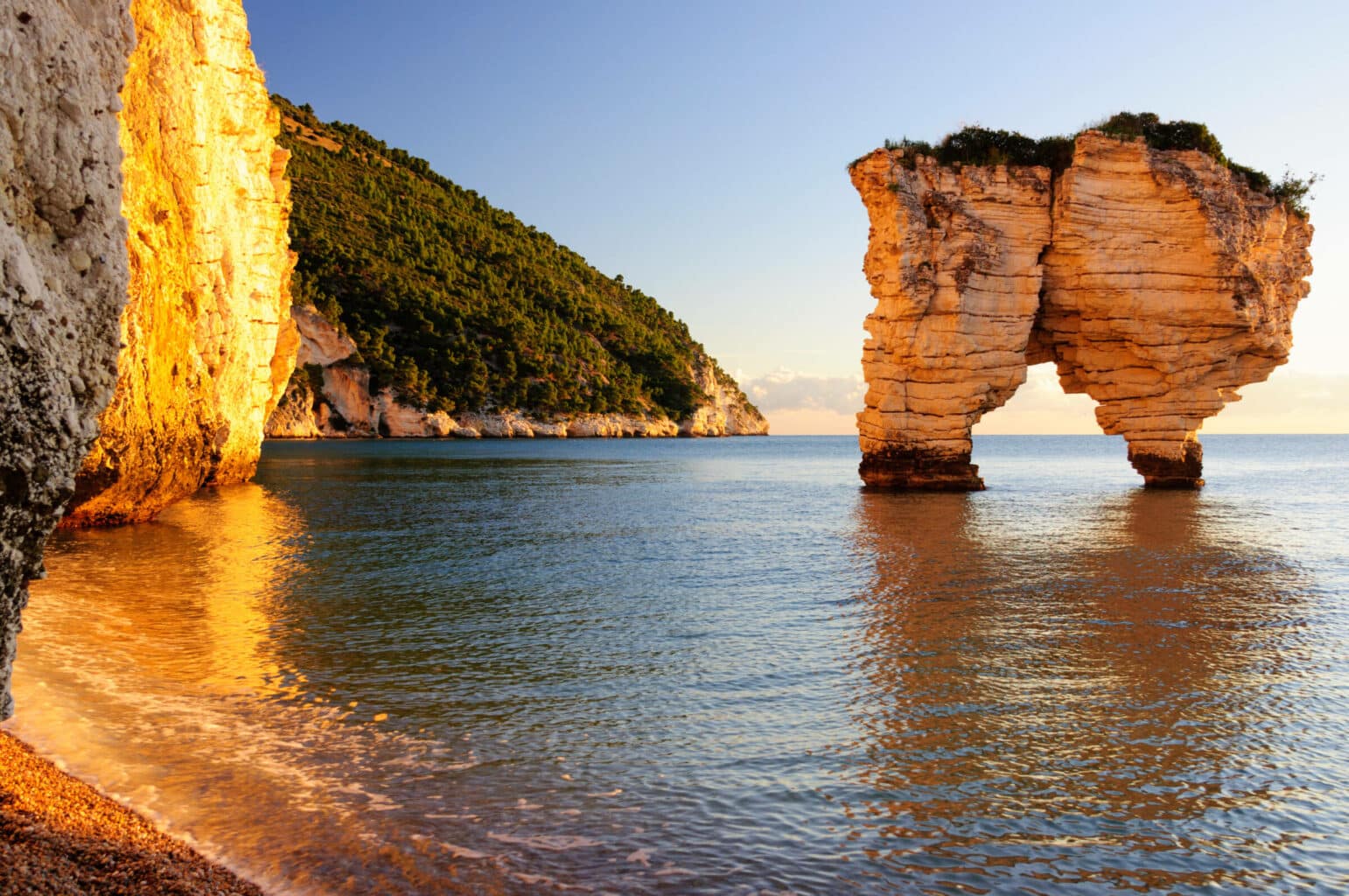 Beautiful beach Baia delle Zagare, Italy