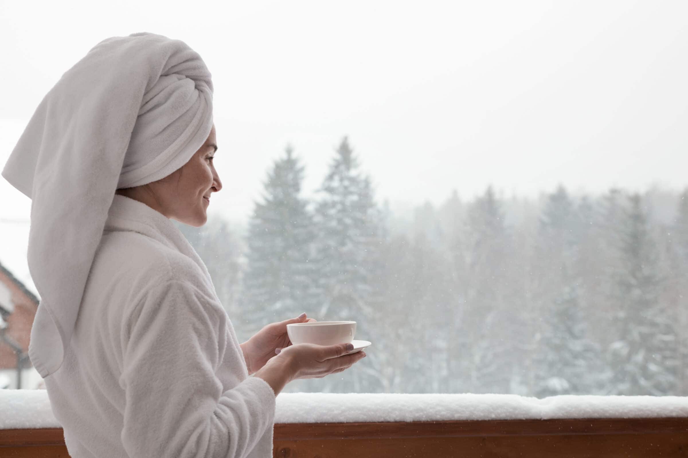 Une femme se reposant après le spa en Bulgarie