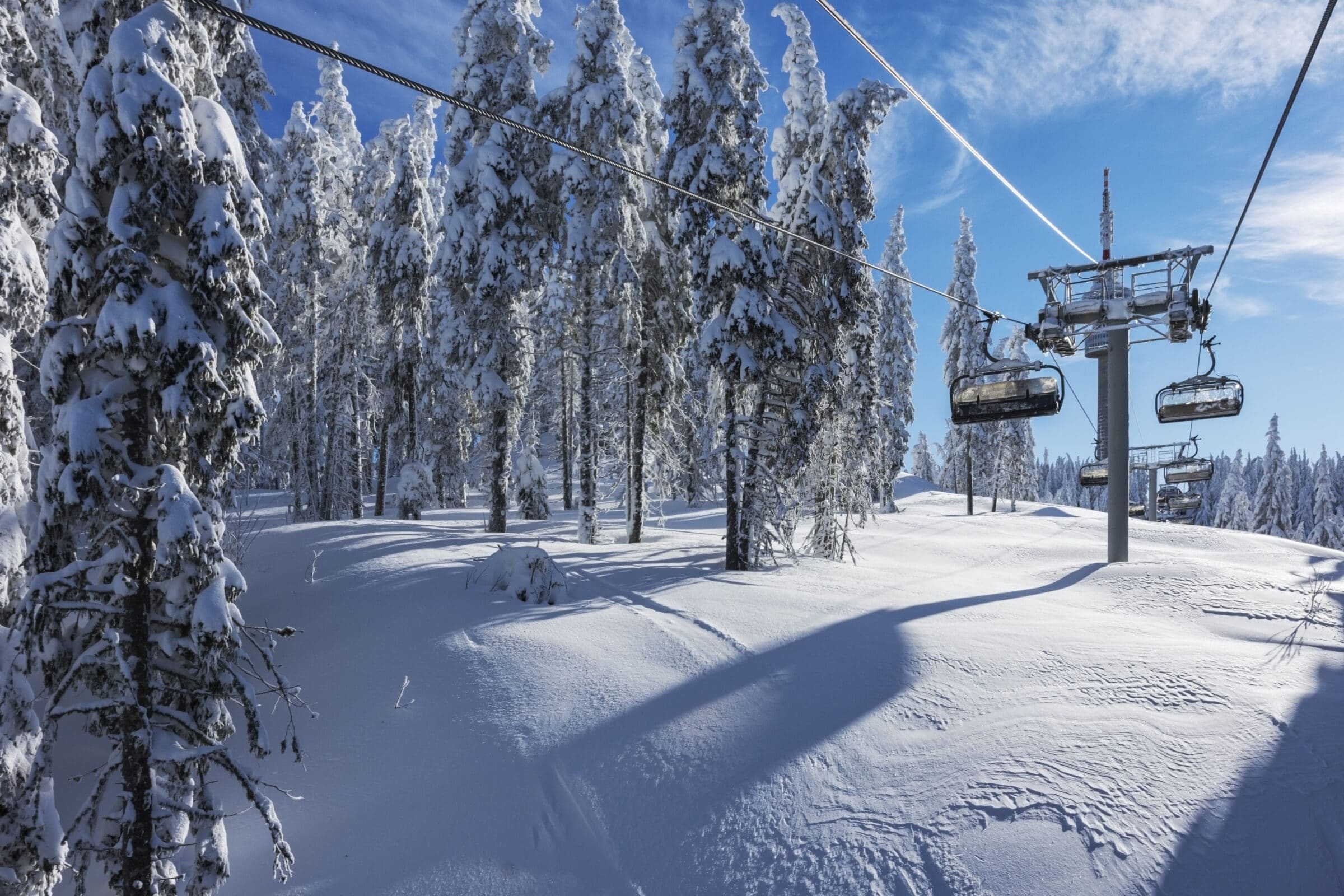 Skiing in the Rhodope Mountains, Bulgaria