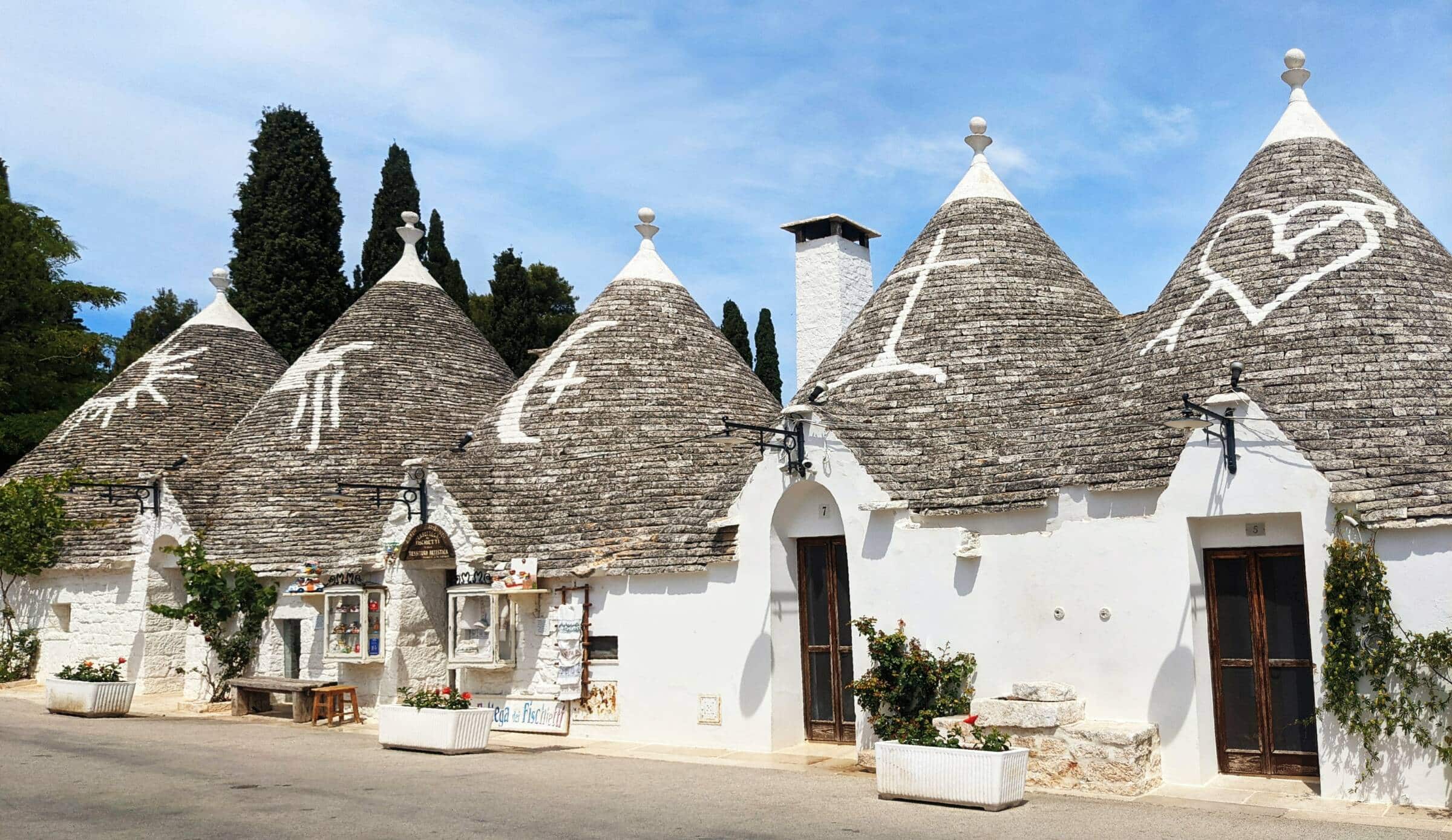 Traditional trulli's roofs, Itria Valley, Italy